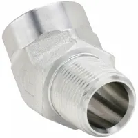 PARKER Metal Pipe Elbow: 45° Elbow, Steel, 1/8 in x 1/8 in, Male NPT Threaded x Female NPT Threaded (MPN 1/8 CD45-S)