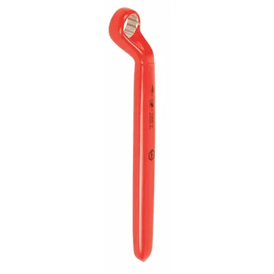 WIHA Box End Wrench: Chrome, 12 mm Head Size, 7 1/2 in Overall Lg, Offset - Metric, Single End, 12-Point, Box End Wrenches