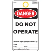 ELECTROMARK Danger Tag: Danger, Do Not Operate, Write-On Surface, English, Danger, Tag (MPN Y604102)