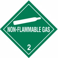 BRADY DOT Container Label: Non-Flammable Gas, 4 in x 4 in, 4 in Label Ht, 4 in Label Wd, 500 PK (MPN 121065)