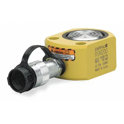 ENERPAC Hydraulic Ram: Single Acting, 20 ton Nominal Capacity, 0 in Nominal Stroke Lg - Low Profile Rams