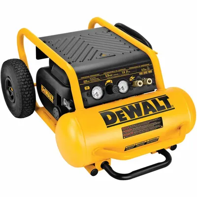 DEWALT Portable Air Compressor: Oil Free, 4.5 gal, Hot Dog, 1.6 hp, 5 cfm @ 90 psi - Wheeled Portable Electric Air Compressors