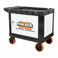 KNAACK Utility Cart: 750 lb, 46 in L x 27 in W x 37 in H Overall Dim, White, Ergonomic (MPN KAT-01-WT)