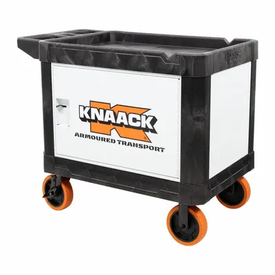KNAACK Utility Cart: 750 lb, 46 in L x 27 in W x 37 in H Overall Dim, White - Preconfigured & Paneled Utility Carts