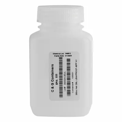QORPAK Mixing/Storage/Sampling Bottle: 250 mL, 8 fl oz, HDPE, Natural - HDPE Rectangular Lab Bottles