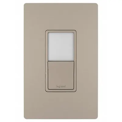 LEGRAND Wall Switch: Rocker Switch, 3-Way, Maintained, Silver, 120V AC - Rocker Wall Switches