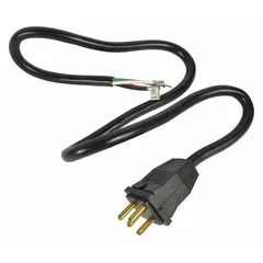 This power cord set is designed for connecting electric motors to power sources in industrial machinery, conveyors, and HVAC systems. It supports reliable electrical connections in demanding environments for applications such as machining and material handling.
