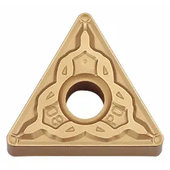 Triangle indexable turning insert with CVD cerment coating for wear resistance and high-speed cutting. Suitable for turning, facing, and profiling operations on steel, stainless steel, and cast iron in general industrial machining.