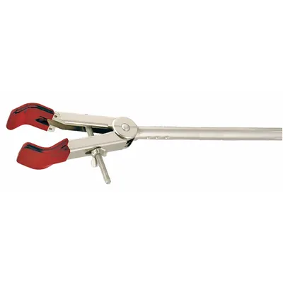 CHEMGLASS Flask Clamp: Clamp, 3 in Overall Lg, 2 Prongs, 8 1/2 in Overall Ht - Lab Clamps