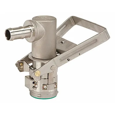 BLUE DEF Coupler: Coupling, Stainless Steel, 3/4 in Buttress, 90° Outlet Angle - Dispense Couplers for DEF
