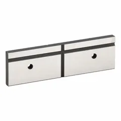 Grooved jaw plate for industrial vises, designed to grip round or irregular workpieces securely. Suitable for use in machining, assembly, and inspection operations in metalworking and fabrication shops.