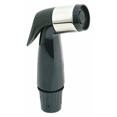 OEM Kitchen Sprayer: Plastic, Black, 1/4" Connection Size, NPT - Faucet Sprayer Heads & Valves