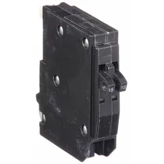 The SQUARE D QOT1515 is a 15 A, single-pole, plug-in miniature circuit breaker from the QOT Series. It is rated 120/240V AC and has a maximum interrupting rating of 10kA at 120/240V AC. Designed for use in QO Load Centers and NQ Panelboards, it provides overcurrent protection for branch circuits in residential and commercial electrical systems.