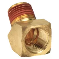 PARKER Metal Pipe Elbow: 45° Elbow, 1/8 in x 1/8 in, Female NPT Threaded x Male NPT Threaded (MPN VS2214P-2-2)