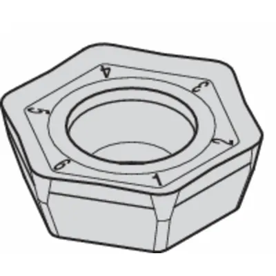 WIDIA Hexagon Milling Insert: HPGT225DZENGD, HPGT06T3DZENGD (MPN 5895783) - Machining