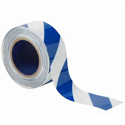 BRADY Floor Marking Tape: Gen Purpose, Striped, Blue/White, 2 in x 100 ft - General Purpose Floor Marking Tape