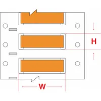Sleeve Label: 1/2 in x 3/4 in, Polyolefin, Orange (Matte), For 1 AWG to 8 AWG Wire Gauge (MPN PS-500-150-OR-S-2)