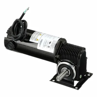 Dayton Gearmotor: Right Angle, 90V DC, TENV, 40 RPM, 82 in-lb Max Torque - Right Angle DC Gearmotors