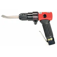 Pneumatic air hammer delivering 3,000 blows per minute with a 5/8 in stroke length. Square design for maintenance to light production tasks such as chipping, scraping, and cutting metal. Suitable for automotive repair and metal fabrication
