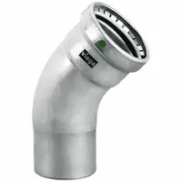 VIEGA MEGAPRESS Crimp Elbow Fitting: 3 in Pipe x 3 in Pipe Size, Press-fit x FTG, EPDM (MPN 90550)