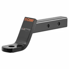 This Class III ball mount is constructed from carbon steel with a UV-resistant powder coated finish. It features an adjustable mount style and accepts ball shanks with a 1-inch diameter. Suitable for towing applications such as trailers, boats, and campers when used with a compatible receiver hitch.