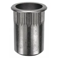 Rivet Nut: 1/4"-20 Thread Size, 39/64 in Overall Lg, 25/64 in Insert Dia, Round, Steel, Steel, 25 PK (MPN AKS4T-420-165)