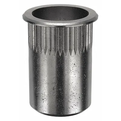 AVK Rivet Nut: 1/4"-20 Thread Size, 39/64 in Overall Lg, 25/64 in Insert Dia - Low-Profile Twist-Resistant Rivet Nuts