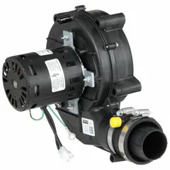 FASCO A225 draft inducer for York furnaces, rated 115V AC. Creates proper airflow through heat exchanger for safe combustion and exhaust venting. Replaces models 024-34558-000, 17503, 702111577, 702111577S, and 702111830.