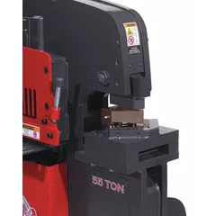 Add-on notcher station for 25-ton Edwards ironworkers, model IW25. Designed for notching angle material in structural fabrication and metalworking applications.