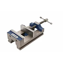This 3-way drill press vise from PALMGREN features a 6 in maximum jaw opening and 2 in throat depth. The smooth and V-grooved face allows secure clamping of both flat and round workpieces. Suitable for drilling, tapping, and light milling operations in general machining and fabrication tasks.
