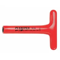 KNIPEX Hollow Round Shank Nut Driver: T-Handle, Metric, Without Magnetized Tip, Std, 17 mm Tip Size (MPN 98 04 17)