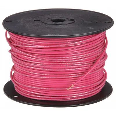 SOUTHWIRE Hookup Wire: 16 AWG Conductor Size, Pink, 500 ft Overall Lg - Machine Tool Wires