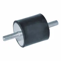 JW WINCO Vibration-Isolating Mount: Cylindrical, Natural Rubber, Male x Male Style, M6 Thread Size (MPN 351-20-25-M6-SS-55)