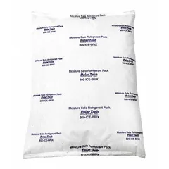 Moisture-safe gel pack designed for cold therapy applications where condensation and leakage containment is required. Each pack measures 6 1/4 inches long by 6 inches wide and weighs 16 ounces. Supplied as an 8-pack for use in medical, athletic, and industrial first-aid settings to provide targeted cooling.