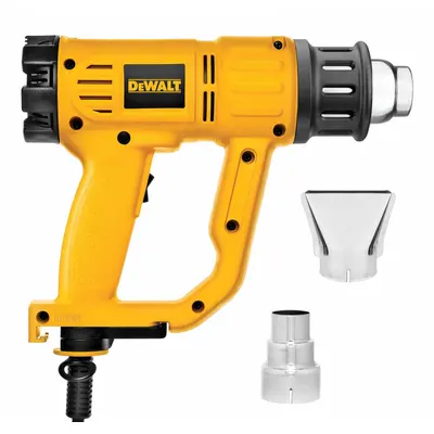 DEWALT Heat Gun Kit: Pistol-Grip, Surface Temp Control, 120V AC, Two-Prong - Surface Temperature Control Pistol-Grip Heat Guns