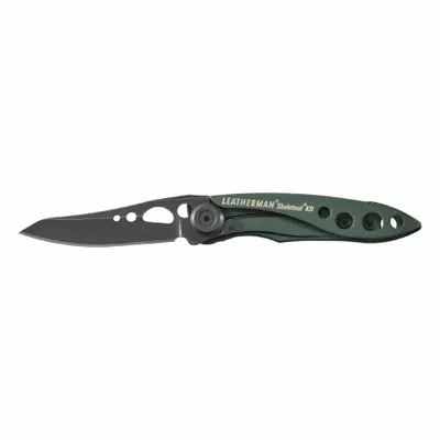 LEATHERMAN Knife: 2 1/2 in Blade Lg, 3 1/2 in Closed Lg, 5 3/4 in Overall Lg, Aluminum - Manually-Opening Folding Knives