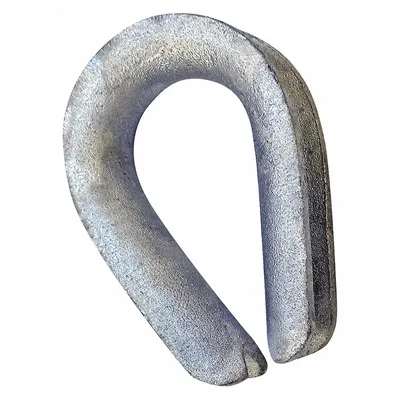 CROSBY Wire Rope Thimble: 5/8 in Compatible Rope Dia, Galvanized Steel/Stainless Steel - Thimbles
