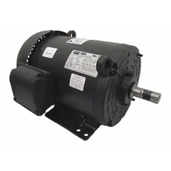 Totally enclosed fan-cooled (TEFC) 3-phase AC motor with rigid base mounting. Rated 1 hp, 1,170 RPM at 60 Hz, 230/460V AC, full load current 3.3/1.6 A. Suitable for continuous-duty industrial applications such as conveyors, pumps, fans, and compressors.