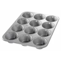 CHICAGO METALLIC Pecan Roll Pan: Aluminized Steel, 12 Slots, 13 1/2 in Overall Wd, 26 ga Gauge (MPN 43695)