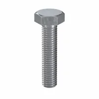 Hex Head Cap Screw: Steel, Class 8.8, Zinc Plated, M10, Metric, 45 mm lg, Fully Threaded, 50 PK (MPN HX18100450-050P1)