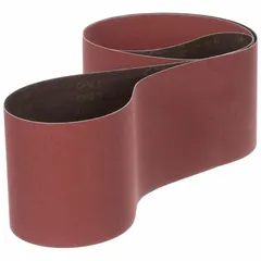 Ceramic abrasive sanding belt designed for grinding and finishing stainless steel and soft metals. Features a YF weight polyester backing for consistent performance. 120 grit. 4 in width, 60 in length. 50 belts per pack.