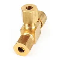 This tee fitting is a replacement part for Vulcan Hart ovens. It connects gas or fluid lines in commercial foodservice equipment, maintaining proper flow and system integrity. Designed to OEM specifications