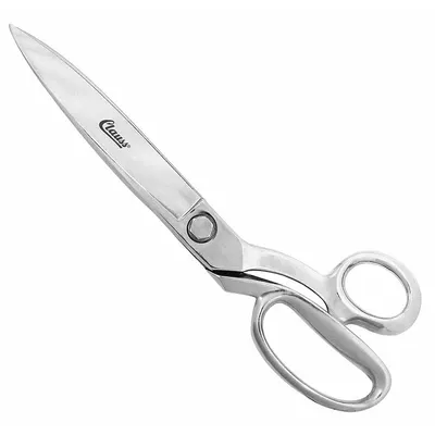 CLAUSS Fabric Shears: Right-Hand, 12 in Overall Lg, Straight, Steel, Pointed - All-Metal Offset Scissors