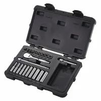 WESTWARD Socket Wrench Set: 1/4 in Drive, 23 Piece, 12-Point, SAE, 5/32 in to 1/2 in