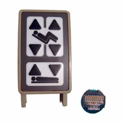 Plastic pendant hand control for Joerns Care Easy Care 5 beds. Allows patient or caregiver to adjust bed position. Suitable for use in healthcare environments such as hospitals and long-term care facilities.