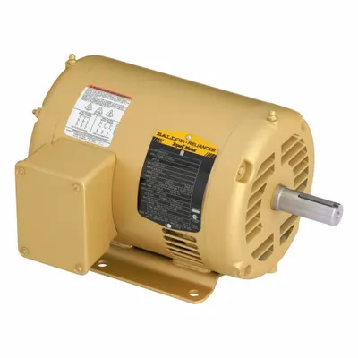 BALDOR General Purpose Motor: Rigid Base Mount, Open Drip Proof, 1 1/2 hp, 230/460V AC - Rigid Base 3-Phase General Purpose AC Motors