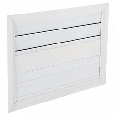 Single-panel aluminum backdraft damper for horizontal mounting in ceiling or roof openings. Designed for horizontal airflow with a maximum velocity of 1500 fpm. Measures 32 inches high, 26 inches wide, and 1 3/8 inches deep. Suitable for use with a 24-inch fan in commercial or industrial exhaust systems.