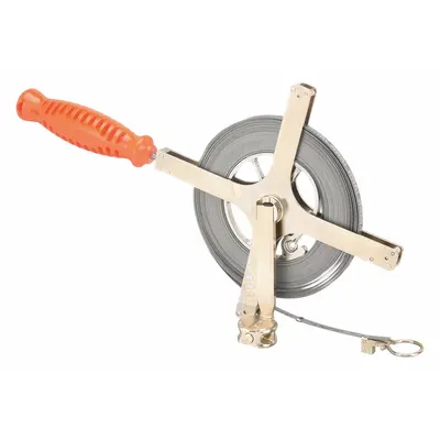 CRESCENT LUFKIN Surveyors Tape Measure: Manual, C2276MEN, Metric/SAE, 100 ft / 30 m - Open-Reel Long Tape Measures