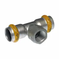 APOLLO Crimp Tee Fitting: 1 1/2 in Pipe x 1 in Pipe x 1 1/2 in CTS Size, HNBR, SmartPress (MPN 123456885)
