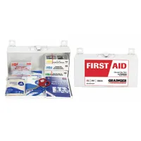 FIRST AID ONLY First Aid Kit and Housing: Industrial, 10 People Served, 76 Components, Metal (MPN 54621)